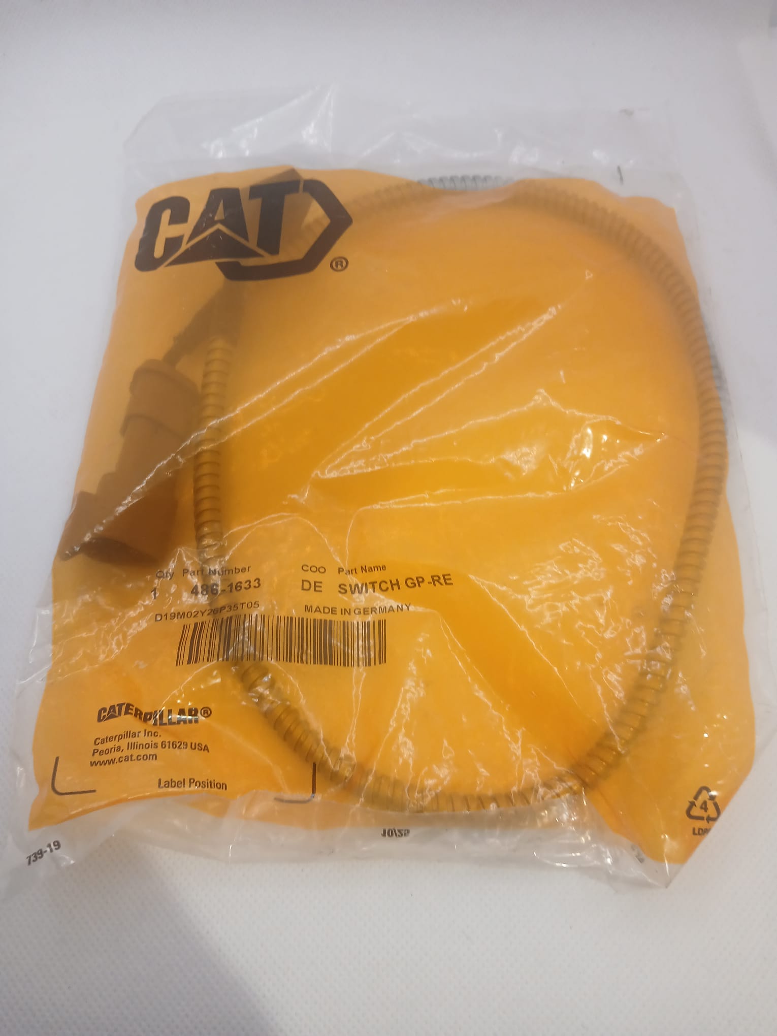 486-1633 Magnetic Switch voor Caterpillar